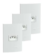 3 un Conjunto de Tomada Branco Fosco 10A 250V SCHNEIDER