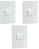 3 un conjunto interruptor simples lunare 10a 250v schneider