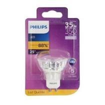 3 Un Lâmpada Led Dicroica Gu10 4.2w 350lm Luz Quente Philips