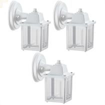 3 Un Luminaria arandela Externo Colonial Plastico Branco alz19