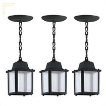 3 Un Luminaria Pendente Externo Colonial Preto Alz14 3 Un Luminaria Pendente Externo Colonial Preto Alz14