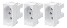 3 Un Módulo Tomada 2p+t 20a/250v Fame Elegance Branco