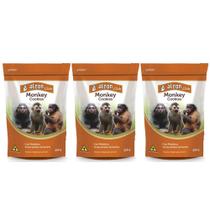 3 Un Monkey Macaco Sagui Cookies Alimento Completo para Primatas 450g Alcon Club