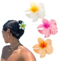 3 Un Presilha Flor Do Havaí Para Cabelos Prendedor Praia