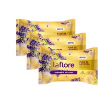 3 Un Sabonete em Barra Vegetal La Flore Lavanda 150g