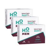 3 un Sabonete Vegetal em Barra Ho Men 2 em 1 Confort 90g