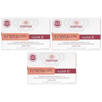 3 Un Suplemento Vitamínico Exímia Fortalize Kera D 30 Comprimidos