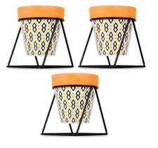3 un Vaso Planta Decorativo De Cerâmica Suculenta Cactos