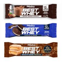 3 Und Best Whey Bar Sabor Sortido Atlhetica Nutrition