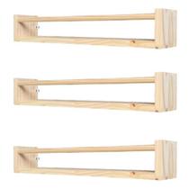 3 Und - Prateleira de Madeira para Decorar e Organizar (Infantil para Livros /Quarto/Cozinha) Slim