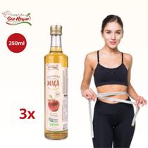 3 Und Vinagre De Maçã Orgânico 4,2% de Acidez - Fazenda São Roque 250ml