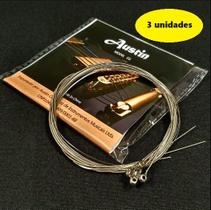 3 Unid Encordoamento Cordas p/ Guitarra Aço - Austin CG 3 Unid Encordoamento Cordas p/ Guitarra Aço - Austin CG