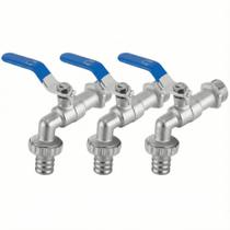3 Unidade Torneira de esfera 3/4" Acquaplus