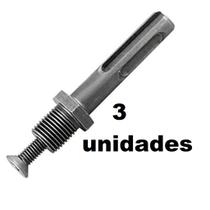 3 unidades Adaptador SDS Para Mandri Plus 1/2" polegadas- 3,2 ou 1 unidade