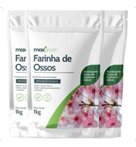 3 Unidades Adubo Forth Maxgreen Farinha De Ossos 1kg Baixo Odor Cheiro 3 Unidades Adubo Forth Maxgreen Farinha De Ossos 1kg Baixo Odor Cheiro