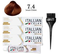 3 Unidades Coloração 7.4 Louro Cobre Itallian Color 3 Unidades Coloração 7.4 Louro Cobre Itallian Color
