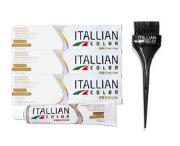 3 Unidades Coloração Itallian Color 4.0 Castanho