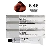 3 Unidades Coloração Majirel 6.46 Louro Escuro Acobreado Vermelho L'Oréal