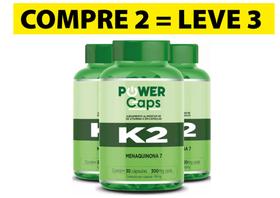 3 Unidades Da Vitamina K2 Mk7 Menaquinona 7 Isolada Alta Pureza - 90 Doses