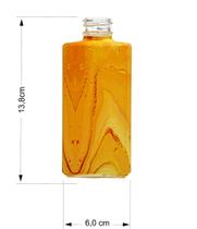 3 Unidades de Vidro Retangular 250ml Envel Marmore Laranja 3 Unidades de Vidro Retangular 250ml Envel Marmore Laranja