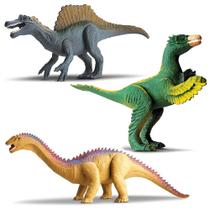 3 Unidades Dinossauro Brinquedo Realista Articulado Vinil