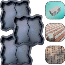 3 Unidades Forma Base 24x10x6 Piso Intertravado Concreto Chão Calçada Matriz Bloquete Tijolo