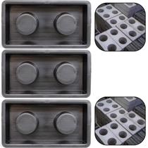 3 Unidades Forma Molde Base p Fabricar Bloco Tijolo de Concreto Muro Estrutura Viga Cimento 30x15x8