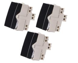3 unidades Módulos Interruptor Intermediário Ebony Margirius 16527