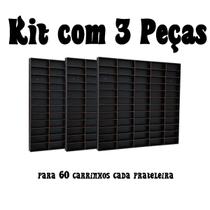 3 Unidades Porta Carrinho Miniaturas Estante Expositor Mdf