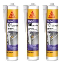 3 Unidades Sikaflex 101 Sela Plus Cinza Cola Selante Adesivo 3 Unidades Sikaflex 101 Sela Plus Cinza Cola Selante Adesivo