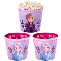 3 Vasilha para Pipoca Balde Infantil Disney Frozen 2 Litros