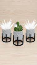 3 Vasos Cachepot Decorativos Branco Suspenso 3 Vasos Cachepot Decorativos Branco Suspenso