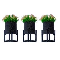 3 Vasos Cachepot Suculenta Erva Flor Decoração Casa Suspenso Favorito - Marxgreg3d