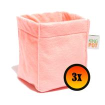 3 Vasos De Suculentas De Feltro Cachepot Grande 3 Vasos De Suculentas De Feltro Cachepot Grande