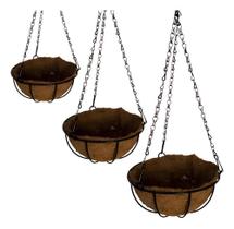 3 Vasos Fibra De Coco Para Planta Suspenso Pendente Corrente