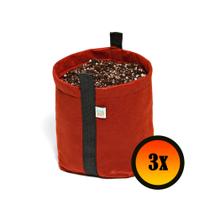 3 Vasos Para Plantas Com Alças 7 Litros - King Pot