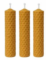 3 Velas De Cera De Abelha 100% Pura E Natural 10x2 Cm 1.0