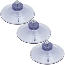 3 Ventosa de 90mm (9 cm) Em PVC Cristal Com Parafuso e Porca 3 Ventosa de 90mm (9 cm) Em PVC Cristal Com Parafuso e Porca