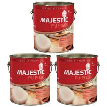 3 Verniz Pu Incolor Brilhante Majestic 3,6lt Assoalho Renner