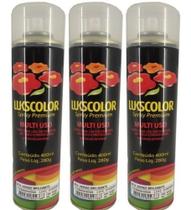 3 Verniz Spray Incolor Brilhante Pintura Madeira Artesanato Metais Multi Uso Externo e Interno Lukscolor