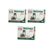 3 Vetmax Plus Vermifugo Para Cães 10kg 4 Comprimidos
