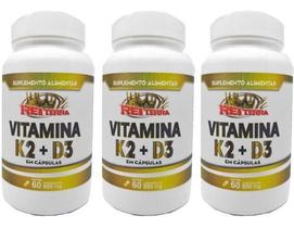 3 Vitamina K2 Mk7 65mcg + Vitamina D3 Colecalciferol 5mcg