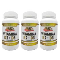 3 Vitamina K2 Mk7 65mcg + Vitamina D3 Colecalciferol 5mcg