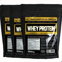 3 Whey Protein ISO Blend Complex 900g Suplemento da Fabrica
