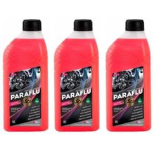 3 X Aditivo Fluído P/ Radiador Paraflu Pronto P Uso 1lt Rosa