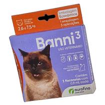 3 x Banni 7,5kg 0,90ml Embalagem Economica - Ourofino