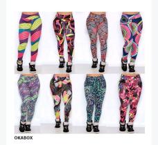 3 X Calças Leg- Lycra 100 - Cós Alto Legging Academia Fitness 3 X Calças Leg- Lycra 100 - Cós Alto Legging Academia Fitness