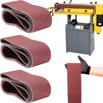3 X Lixas Cinta Banda 7200X115Mm Costado Tecido Óxido 3 X Lixas Cinta Banda 7200X115Mm Costado Tecido Óxido