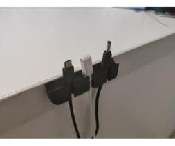 3 X Organizador De Fios E Cabos Adesivo Kit Com 3