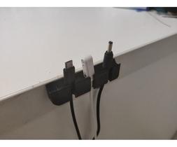 3 X Organizador De Fios E Cabos Adesivo Original Kit Com 3